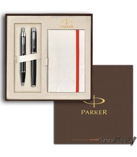 Zestaw Parker IM Czarny CT - pióro wieczne, długopis, notes