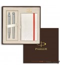 Zestaw Parker IM Brushed Metal CT - pióro wieczne, długopis, notes