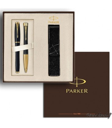 Zestaw Parker Urban Czarny Mat GT - pióro wieczne, długopis, czarne etui